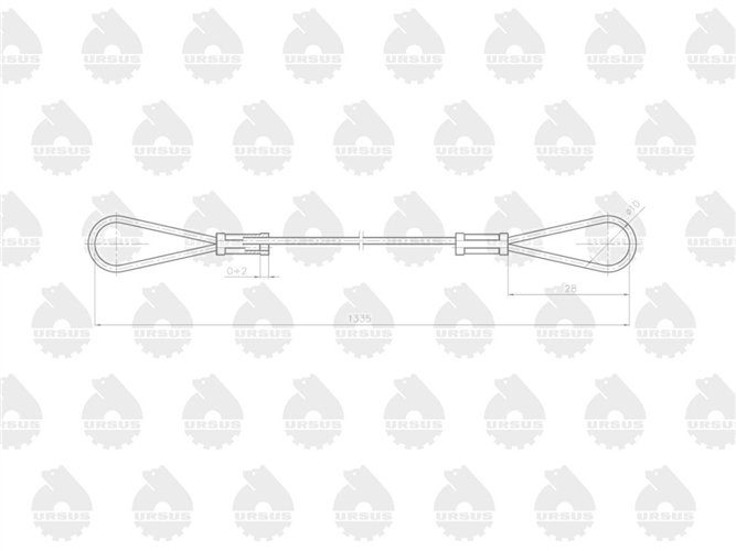 Linka - Maska L-1335mm 4236105 C-330 ORYGINAŁ URSUS