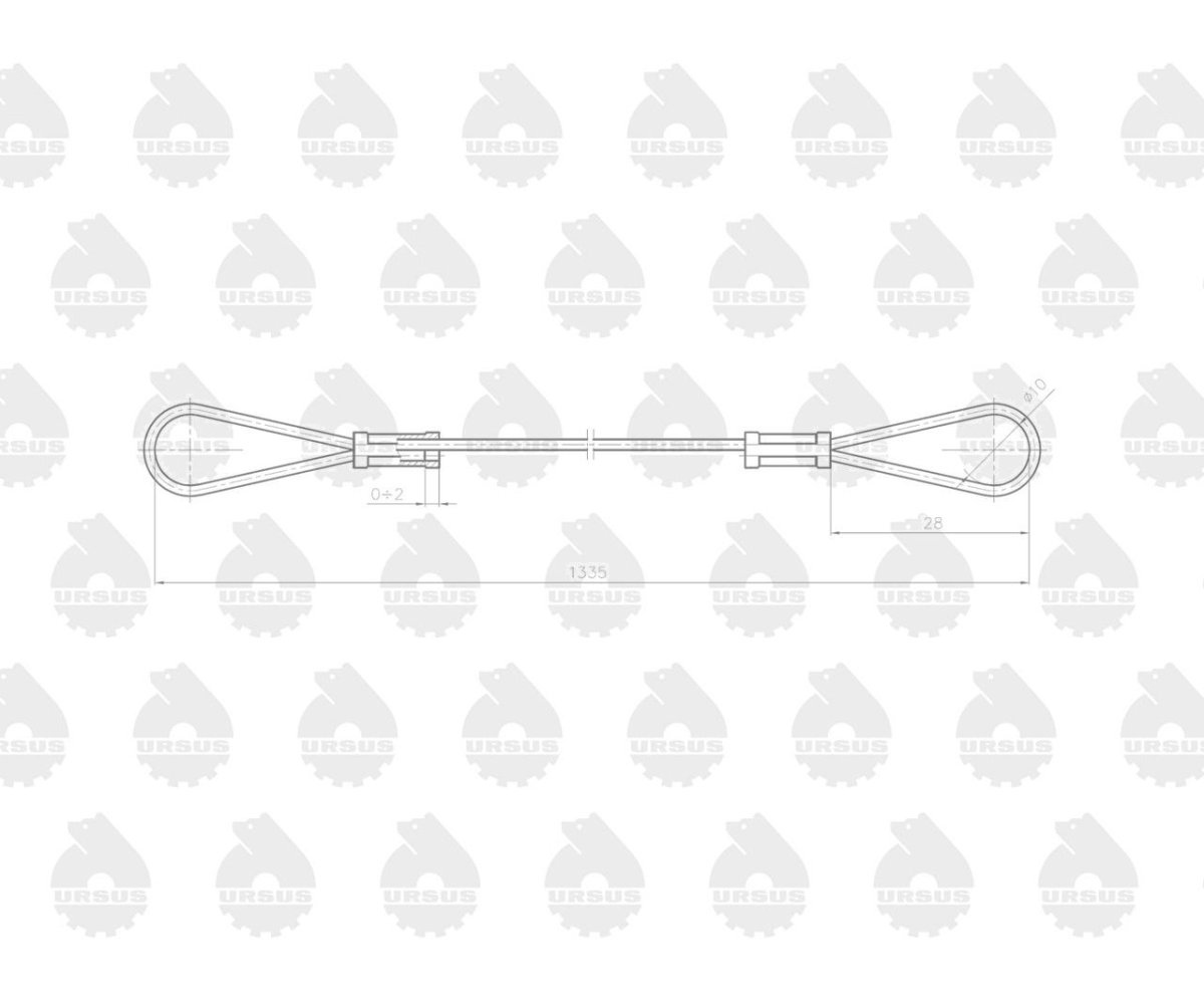 Linka - Maska L-1335mm 4236105 C-330 ORYGINAŁ URSUS