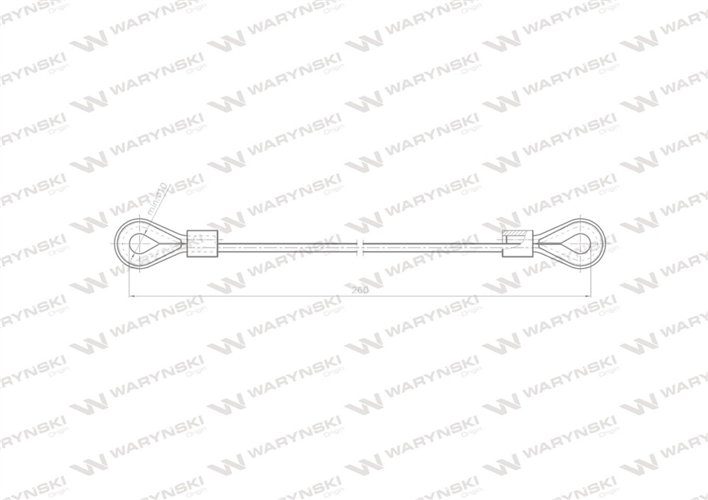 Linka - Zaciąg L-260mm 80231009 ZETOR Waryński