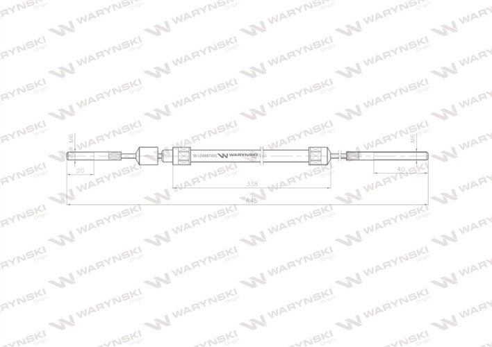 Linka - Cięgno L-645mm 57112730 ZETOR Waryński