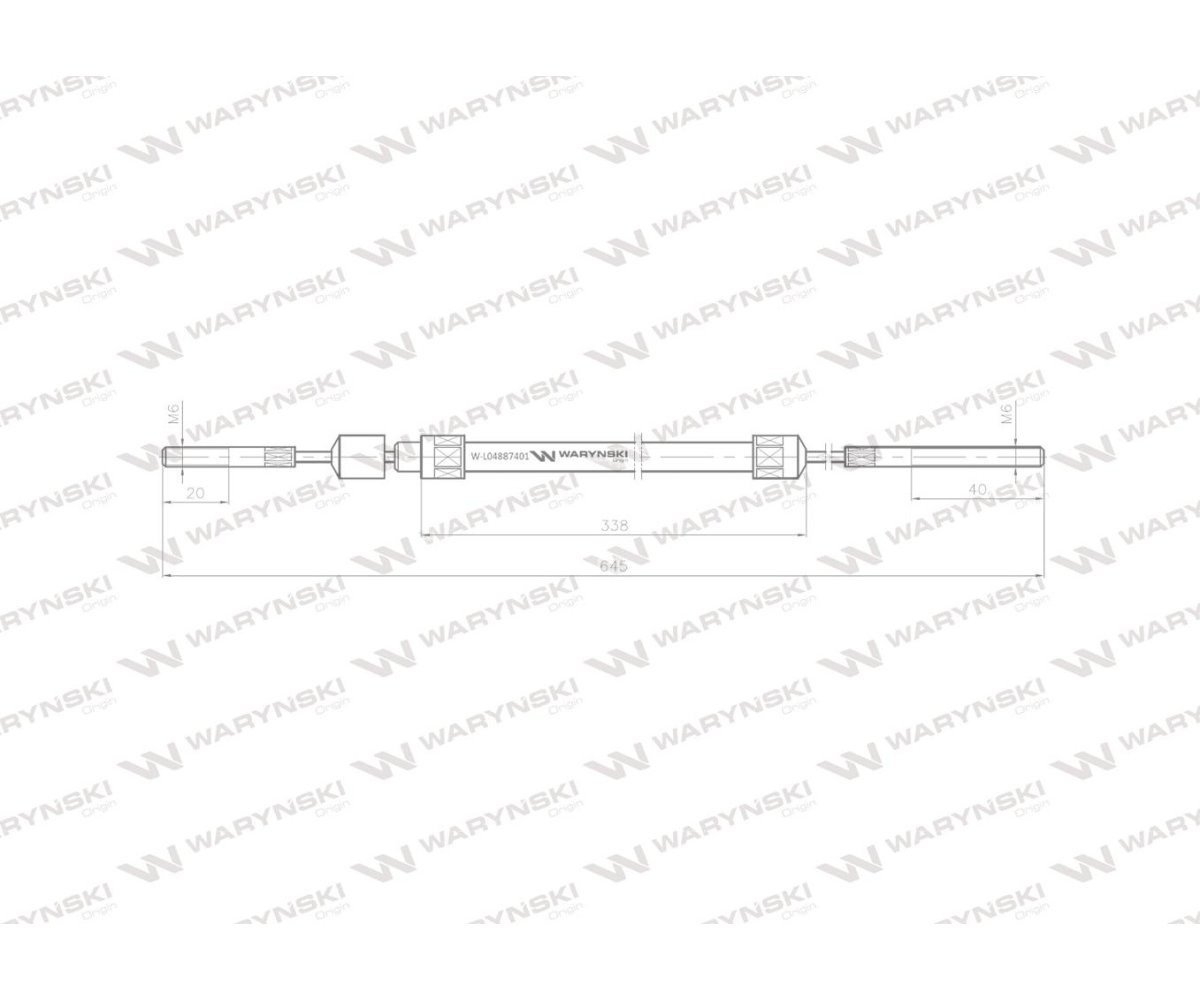 Linka - Cięgno L-645mm 57112730 ZETOR Waryński