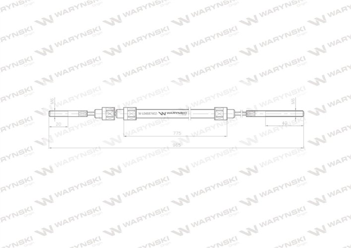Linka - Zaczep L-965mm 59117515 ZETOR Waryński