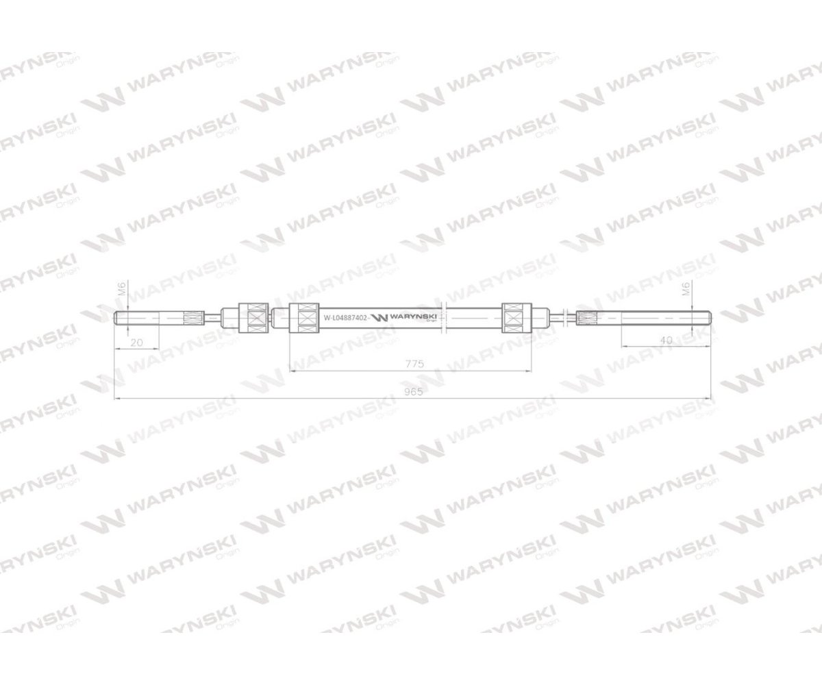 Linka - Zaczep L-965mm 59117515 ZETOR Waryński