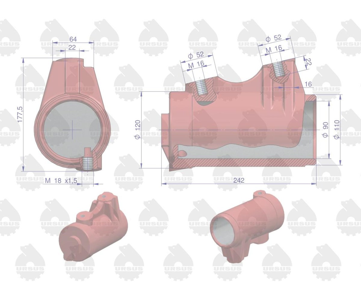 Cylinder podnośnika Zetor ORYGINAŁ URSUS