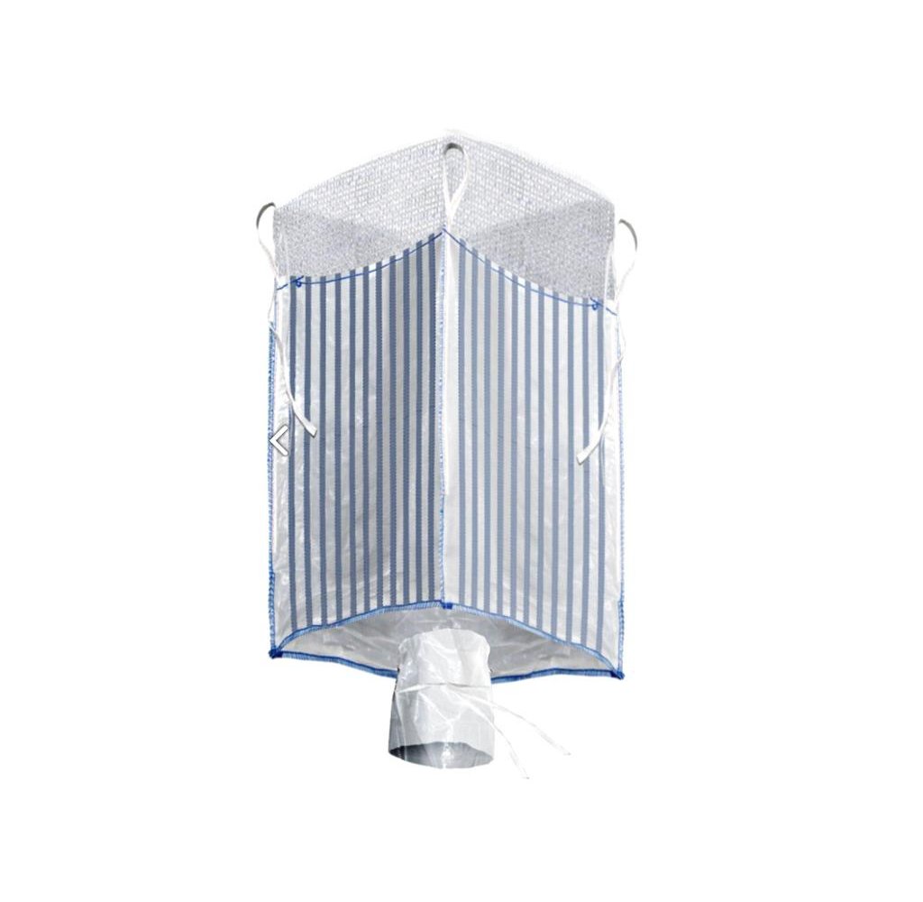 Worek BIG BAG 1200kg. 90x90x185. 4 uchwyty. wentylowana tkanina do warzyw. kołnierz z siatki/lej spustowy. tasiemka