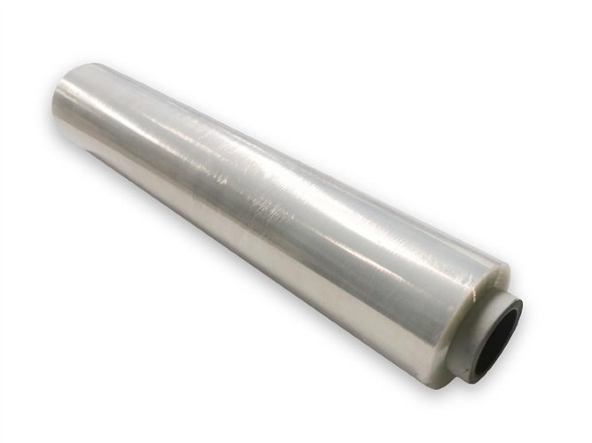 Folia stretch transparentna do owijania ręcznego, strecz transparentny 50cm, 2.5kg grubość 23my