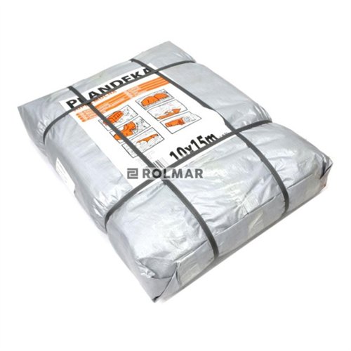 Plandeka SUPER MOCNA 10x15m (srebrna) gramatura 160g/m2