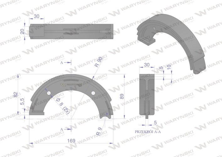 Szczęka hamulcowa 04378796 DEUTZ Waryński (sprzedawane po 4 )