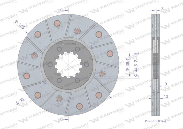 Tarcza hamulcowa LANDINI MF Waryński