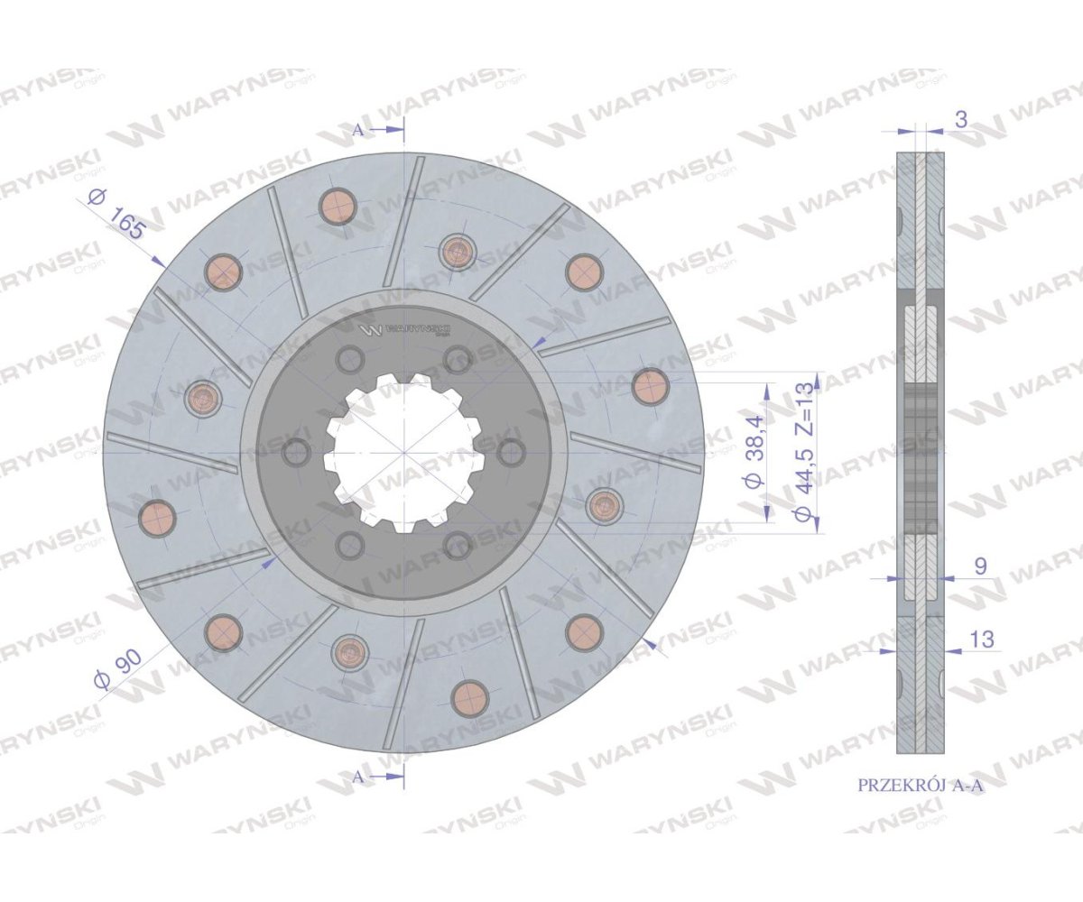 Tarcza hamulcowa LANDINI MF Waryński