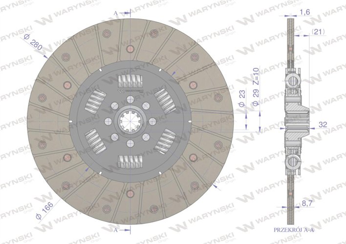 Tarcza sprzęgła CASE Waryński