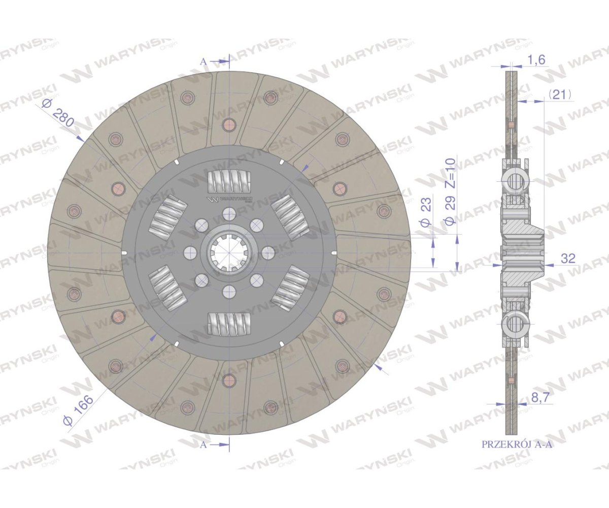 Tarcza sprzęgła CASE Waryński
