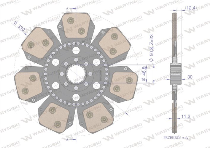 Tarcza sprzęgła Ceramiczna MF Waryński