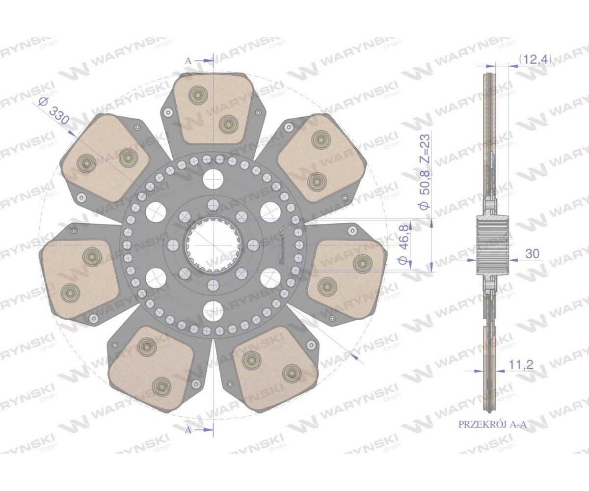 Tarcza sprzęgła Ceramiczna MF Waryński