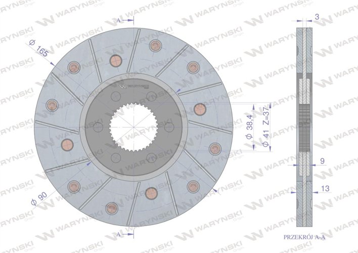 Tarcza hamulcowa 6005003078 RENAULT Waryński