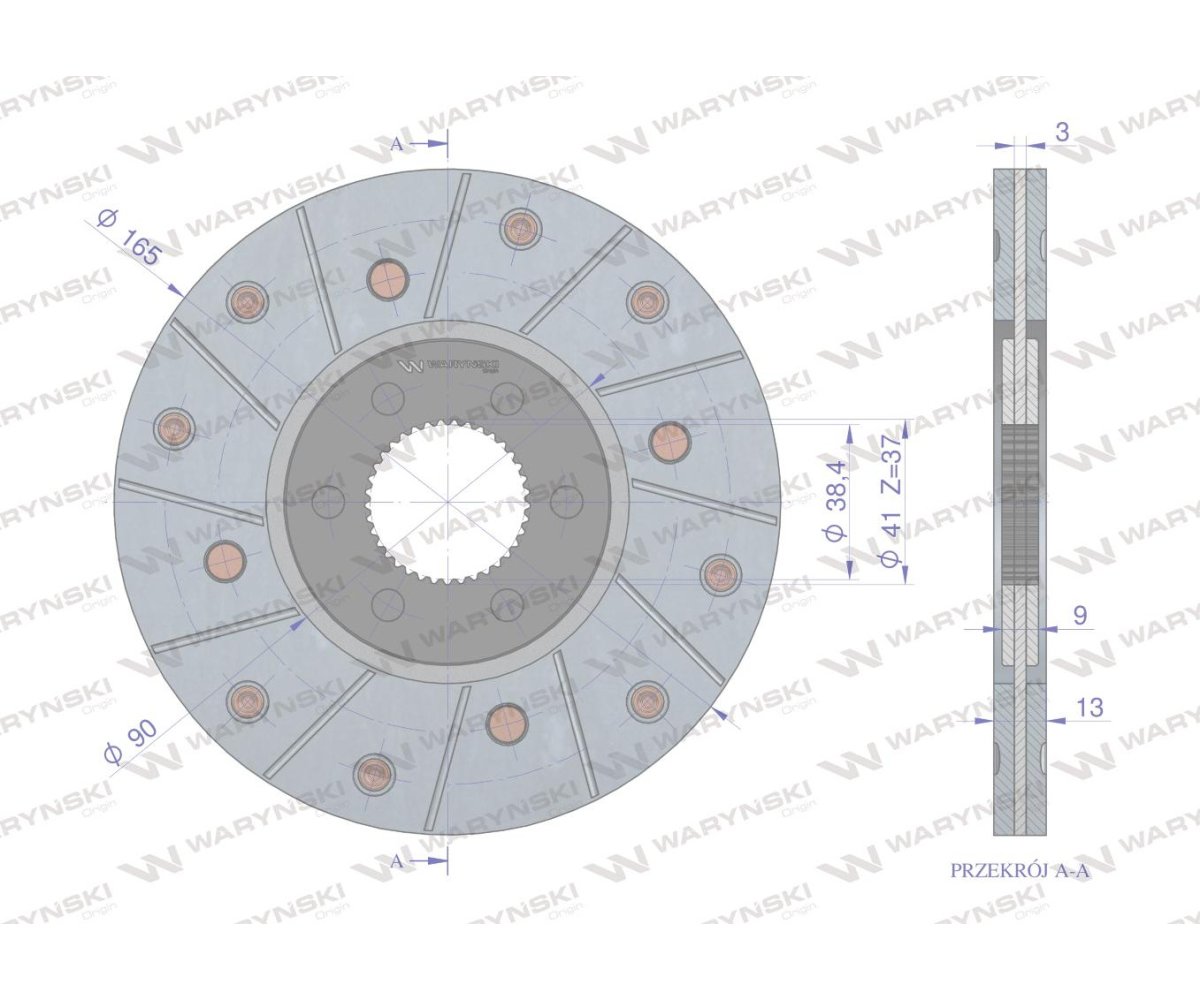 Tarcza hamulcowa 6005003078 RENAULT Waryński