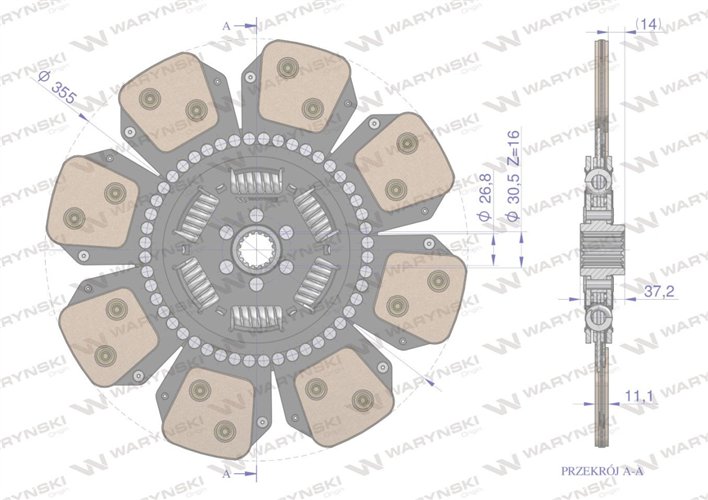 Tarcza sprzęgła Ceramiczna RENAULT Waryński