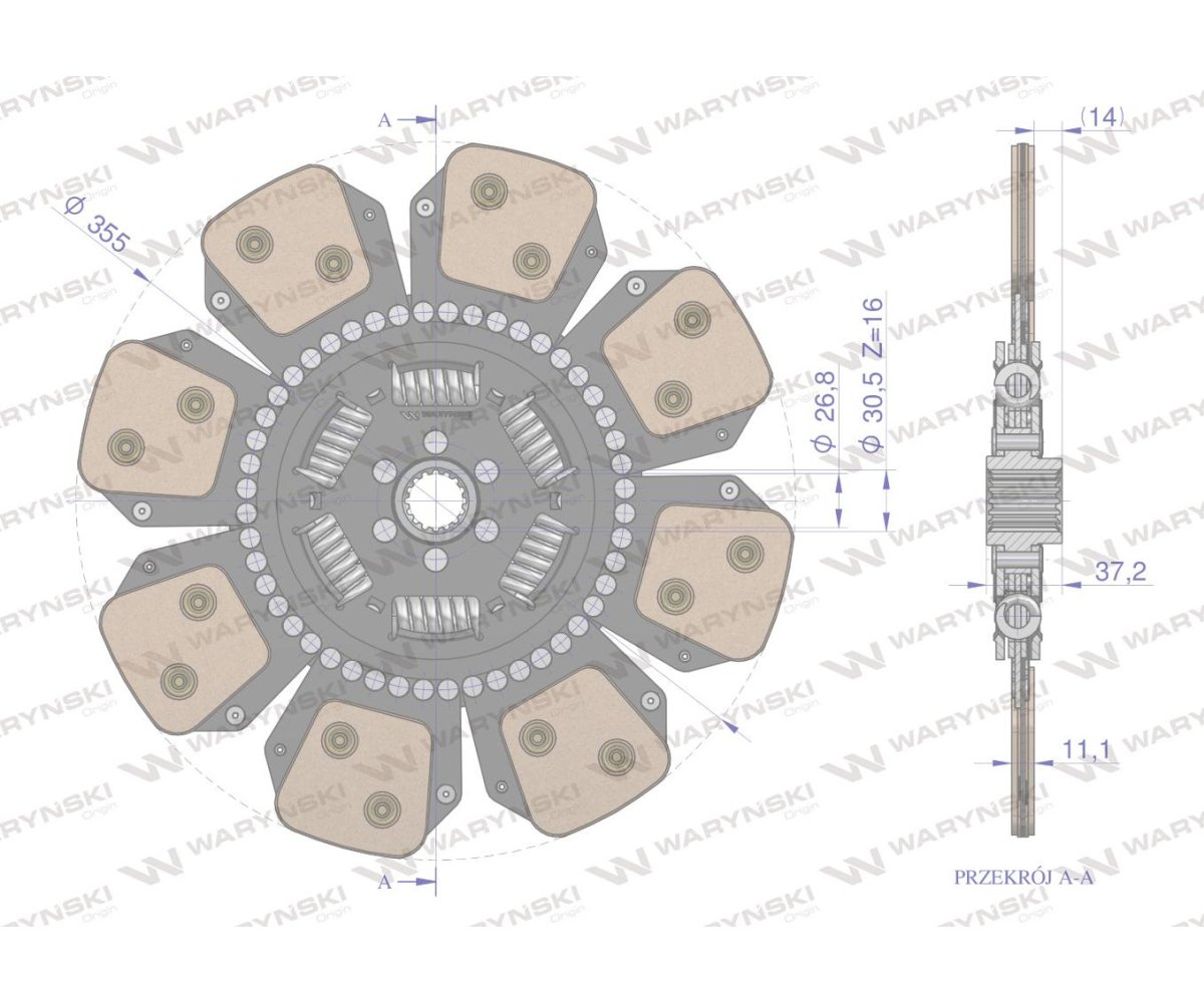 Tarcza sprzęgła Ceramiczna RENAULT Waryński