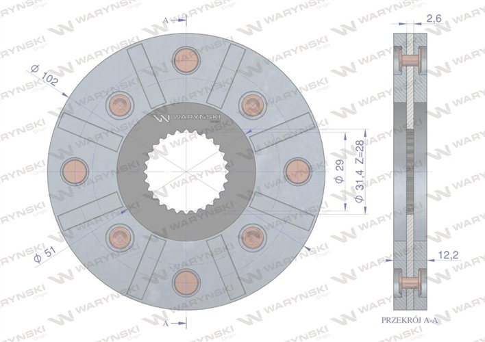 Tarcza hamulcowa 7701004426 RENAULT Waryński