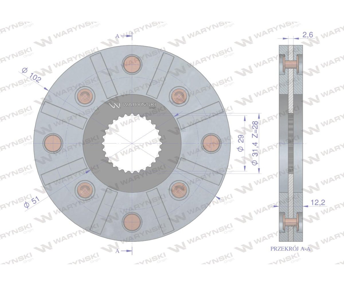 Tarcza hamulcowa 7701004426 RENAULT Waryński