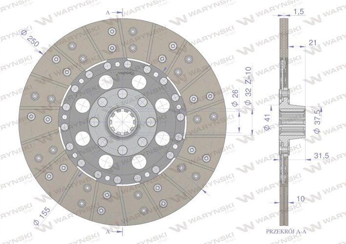 Tarcza sprzęgła F138153420010 FENDT Waryński