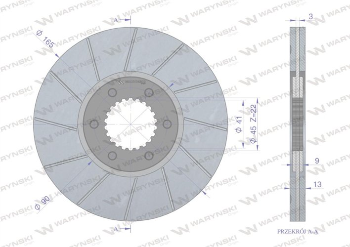 Tarcza hamulcowa .FENDT Waryński