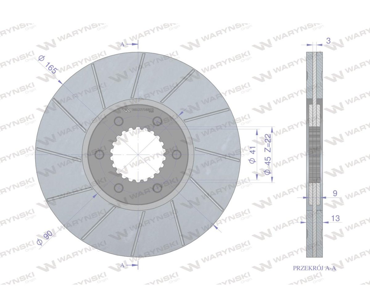 Tarcza hamulcowa .FENDT Waryński