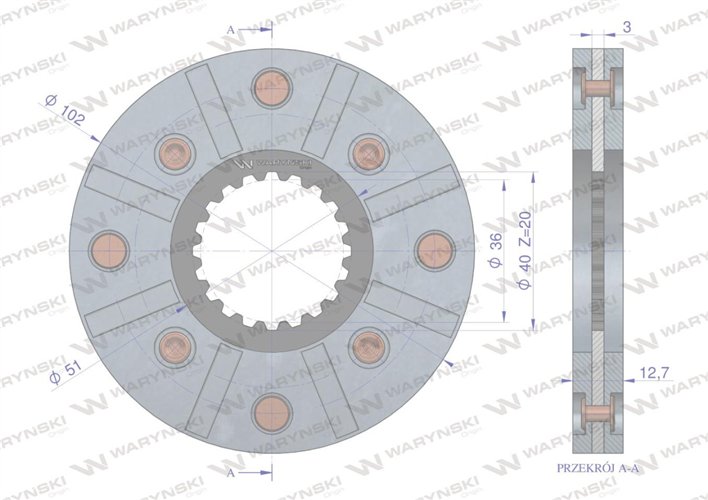 Tarcza hamulcowa FENDT. Waryński