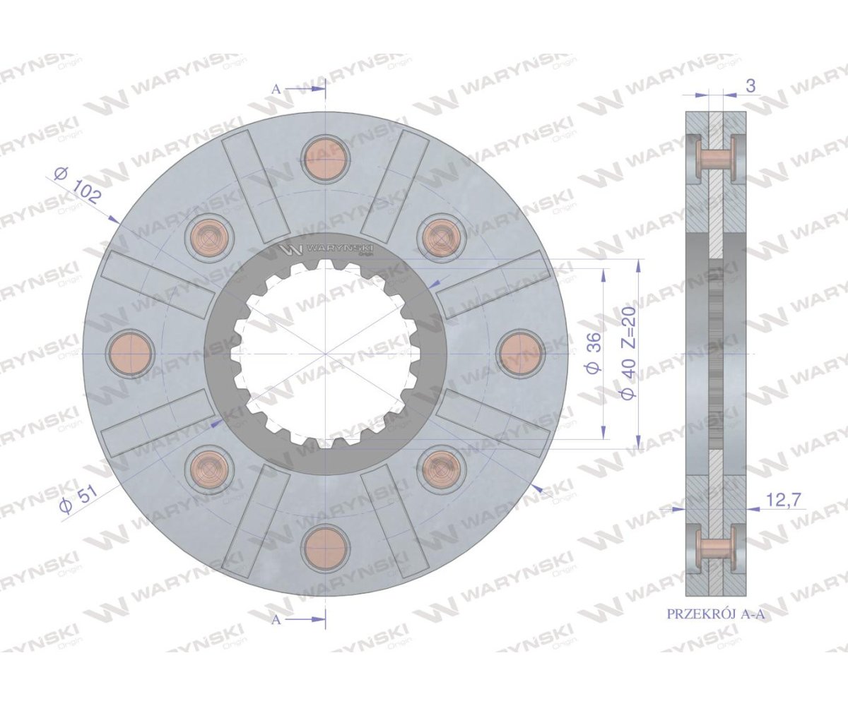 Tarcza hamulcowa FENDT. Waryński