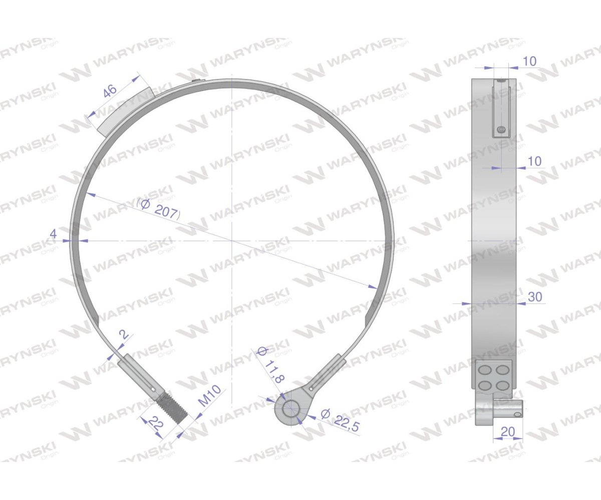 Taśma hamulcowa prawa FENDT Waryński