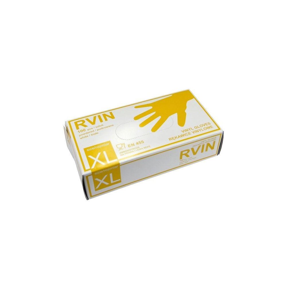 Rękawice wykonane z winylu XL gospodarstwa domowe, ogólne prace mechaniczne opakowanie 100 szt.