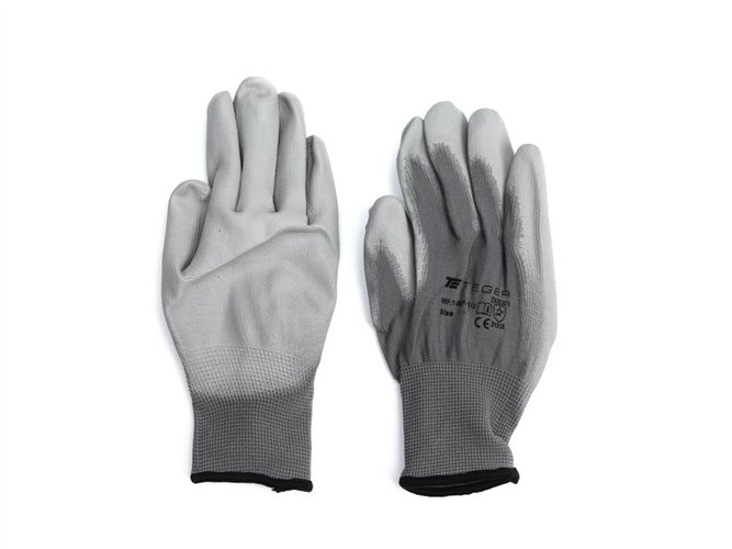 Rękawice robocze powlekane PU CE rozmiar 11 Teger (sprzedawane po 12 szt)