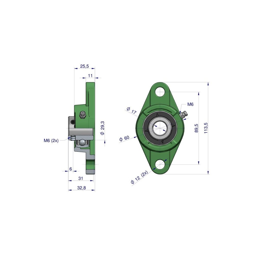 Oprawa łożyskowa UCFL203
