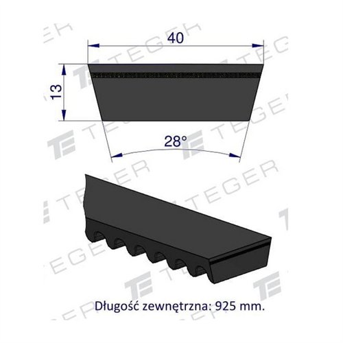 Pas klinowy Hard-Belt (T-670224.1) AP1001158 do CLAAS 670224.1 TEGER