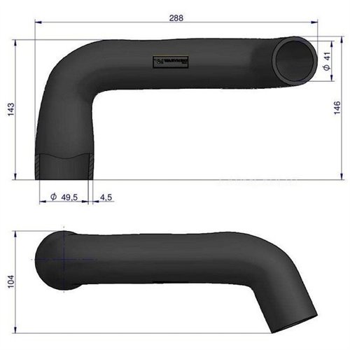Przewód chłodnicy dolny Massey Ferguson 3382984M1