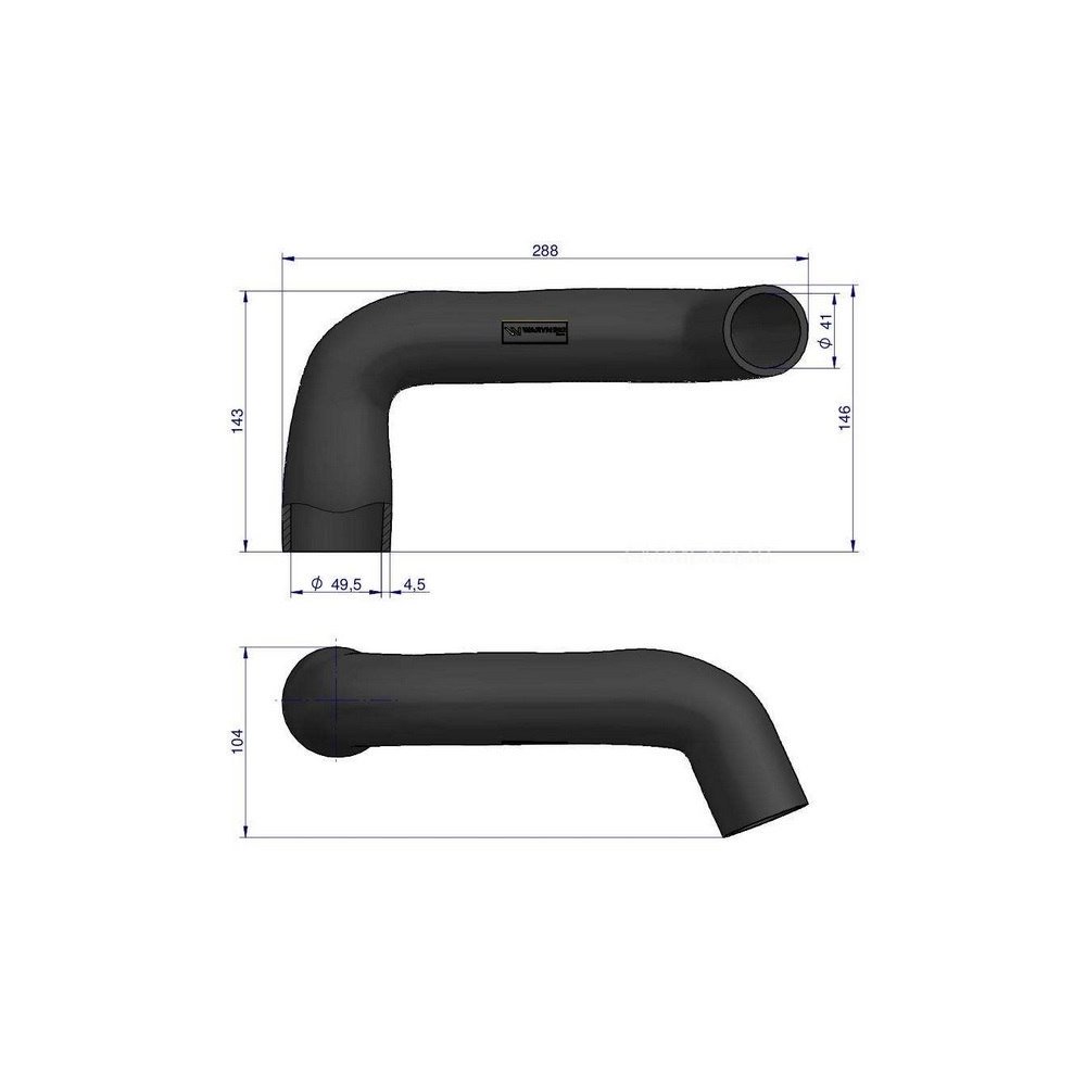 Przewód chłodnicy dolny Massey Ferguson 3382984M1