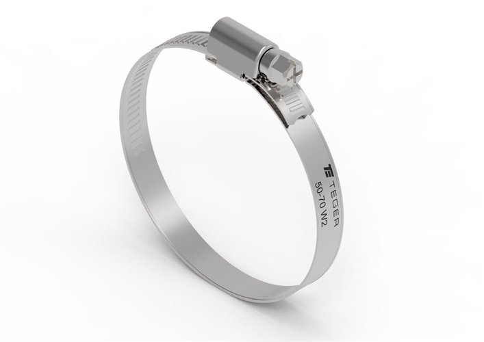 Opaska zaciskowa 50-70 ślimakowa (obejma W2 - stal nierdzewna) szerkość 9mm TEGER ( sprzedawane po 25 )