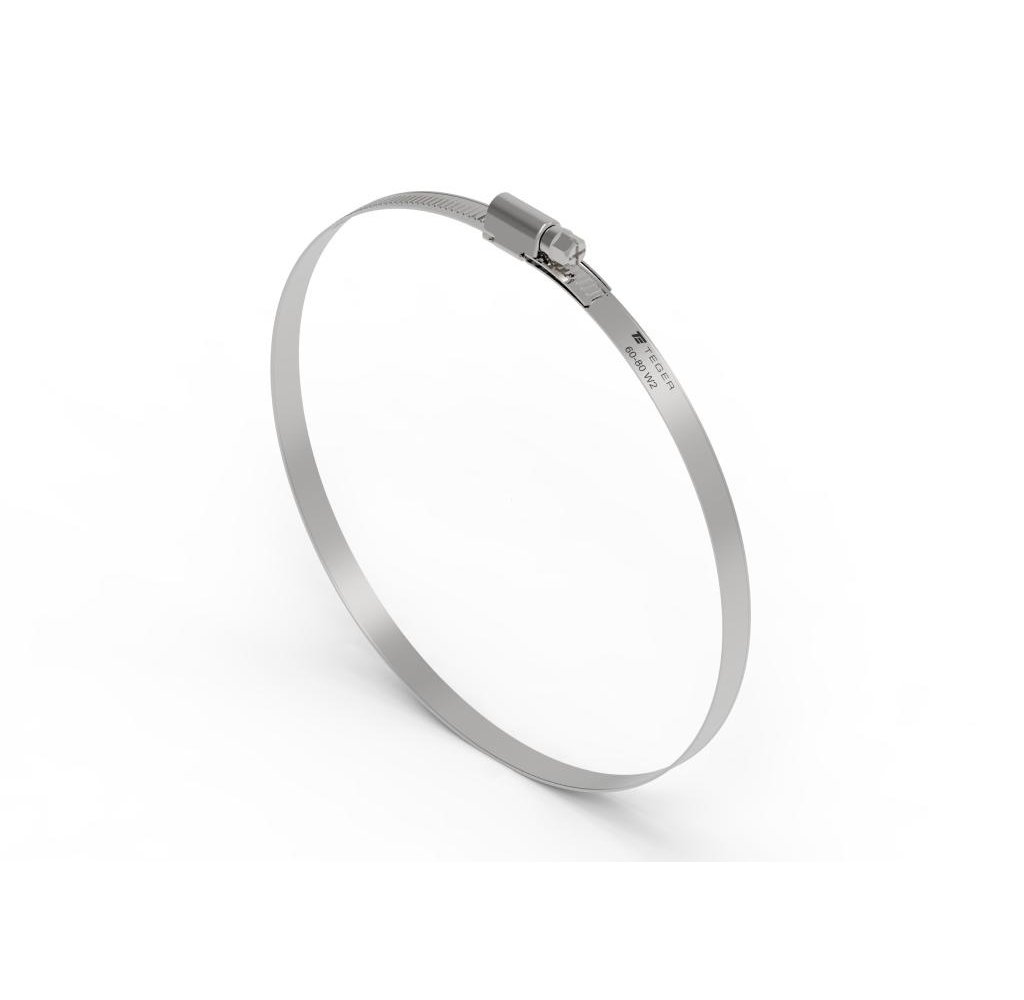 Opaska zaciskowa 60-80 ślimakowa (obejma W2 - stal nierdzewna) szerkość 9mm TEGER ( sprzedawane po 25 )