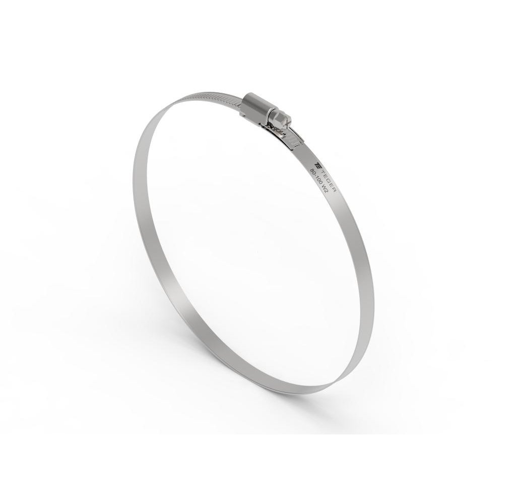 Opaska zaciskowa 80-100 ślimakowa (obejma W2 - stal nierdzewna) szerkość 9mm TEGER ( sprzedawane po 10 )