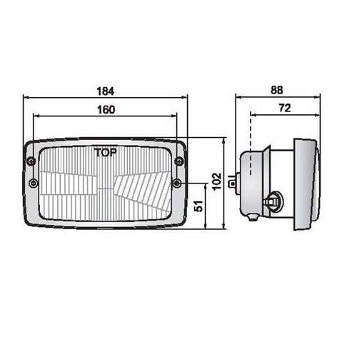 Reflektor z ramką Wesem