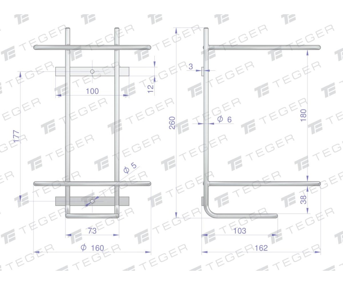 Uchwyt mocujący do żelu (opakowania 4l) / TEGER