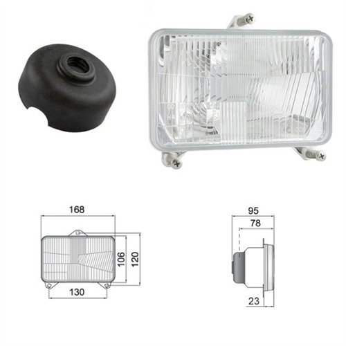 Reflektor przedni Renault, Massey Ferguson, Valtra, Lamborghini 1693944M91, 7700692117