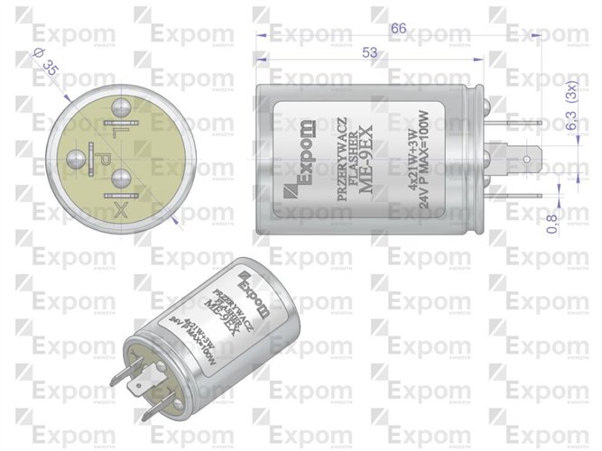 Przerywacz kierunkowskazów ME-9 24V EXPOM KWIDZYN eu