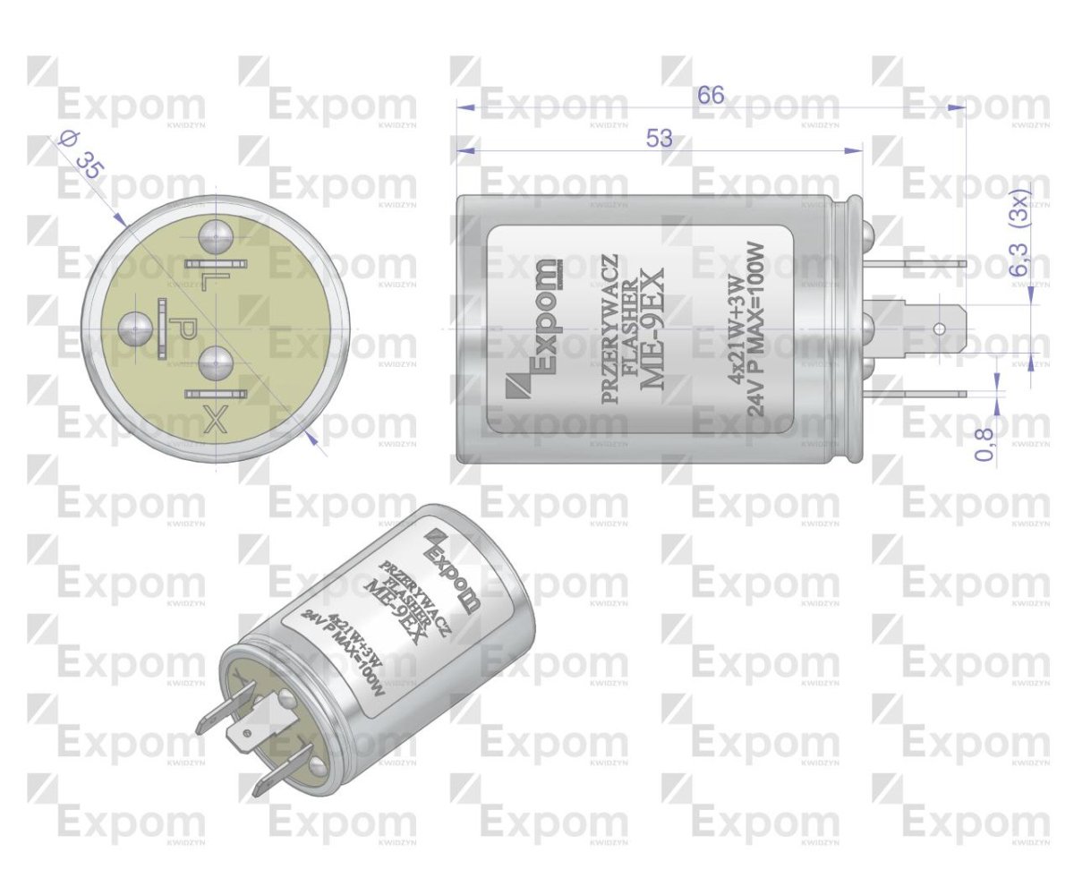 Przerywacz kierunkowskazów ME-9 24V EXPOM KWIDZYN eu