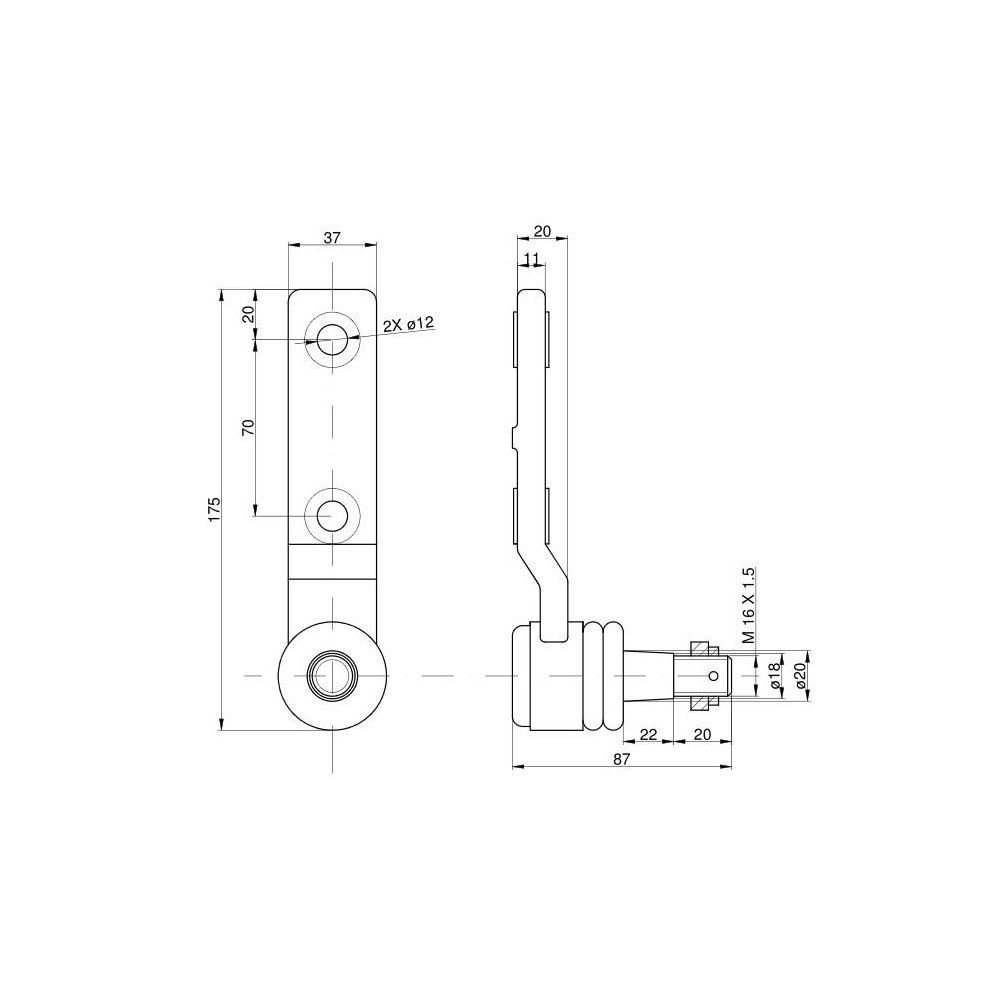 Przegub kosy mocowany do listwy 100144.0, 670120.1 Claas