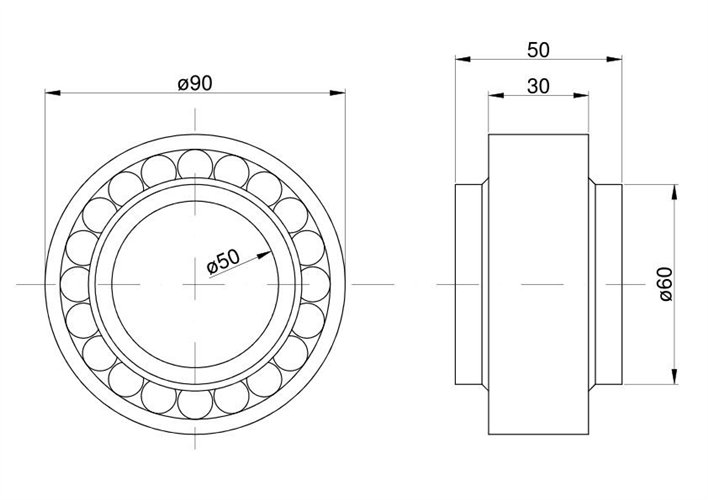 Łożysko wału jezdnego 630196 Mercator, Senator, Protector Claas