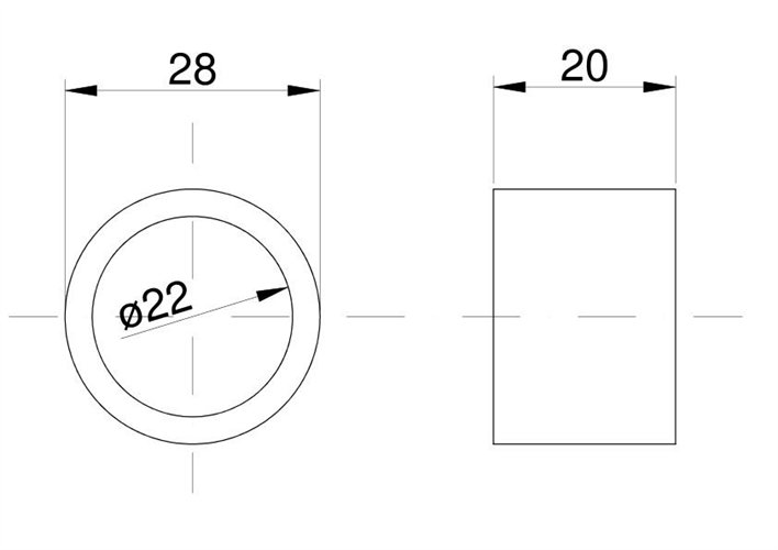 Tuleja widełek przekładni kosy 22x 28x 20 Claas