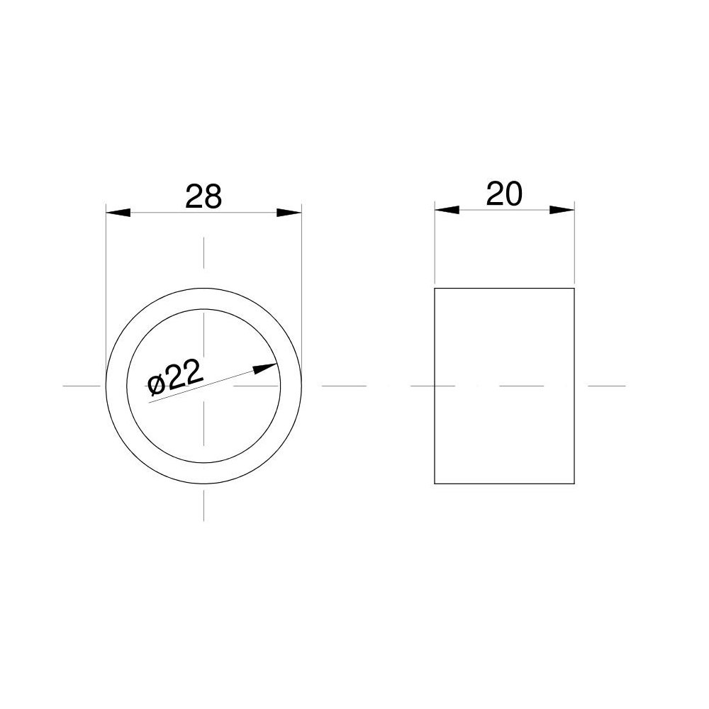 Tuleja widełek przekładni kosy 22x 28x 20 Claas