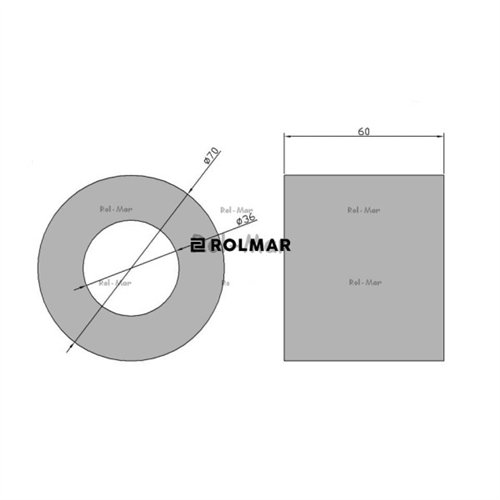Tuleja met-gumowa podsiewacza 36x70x65 647430.0 Claas