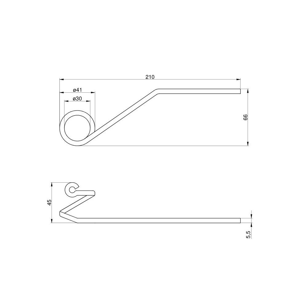 Palec sprężysty motowideł dł.205mm 650500.0 Claas